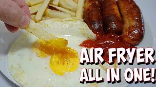 Sausage Egg and Chips in the Air fryer all in one!