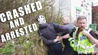 UK MOPED THIEF CRASH AND ARRESTED