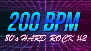 200 BPM - 80's Hard Rock #2 - 4/4 Drum Track - Metronome - Drum Beat