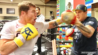 CANELO DESTROYING THE PADS WITH CRAZY SPEED - PERFECT TECHNIQUE