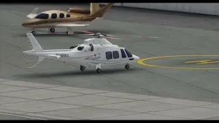 X-Trident AW109SP Landing and Taxi to Parking KHHR