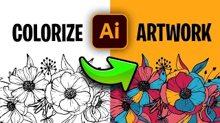 Colorize Black and White Artworks with Generative Recolor | Adobe Illustrator Tutorial
