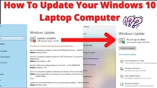 How To update Windows 10 update kaise kare 2024 || how to update windows 10 in laptop