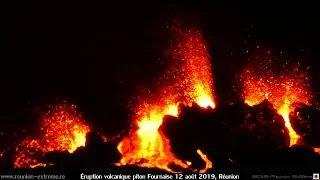 Éruption volcanique piton Fournaise - 12 août 2019 - Réunion