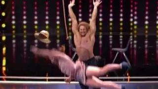 Muscle Man Jujimufu Throws A Woman On Judge Cuts 1 | America's Got Talent 2016 | Episode 8