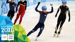 Short Track 500m - Kyunghwan Hong (KOR) wins Men's gold | Lillehammer 2016 Youth Olympic Games