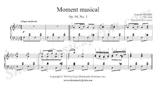 Schubert : Moment musical Op. 94, No. 3, D 780
