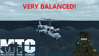 The Kamov KA-52 is EXTREMELY balanced! | Roblox Multicrew Tank Combat