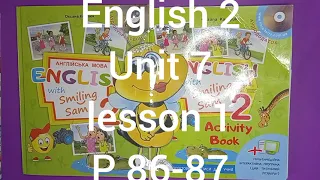 Карпюк 2 клас НУШ англійська мова відеоурок Тема 7 урок 1 сторінка 86-87 + робочий зошит