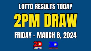 2PM Lotto Result Today March 8, 2024 (Friday) EZ2  Swertres