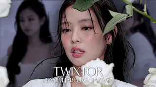 SLOWMO Twixtor Jennie Harper's Bazaar photoshoot clips for edits 2k 4k hd ae quality blackpink