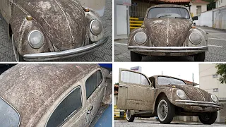 DEEP CLEANING of an ABANDONED VW Beetle 20 years ago insane cleaning