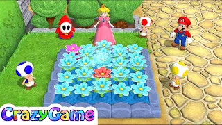 Mario Party 9 Garden Battle #6 Peach vs Toad vs Shy Guy vs Mario Gameplay (Master CPU)