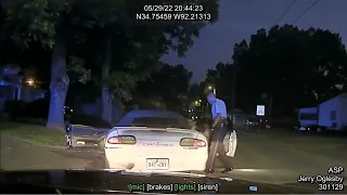 Trooper smiles as CAMARO takes off from traffic stop - Arkansas State Police get car but not driver