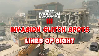 "Uncover the Ultimate MW3 Invasion Glitch Spots for EPIC Lines of Sight! 🔥"