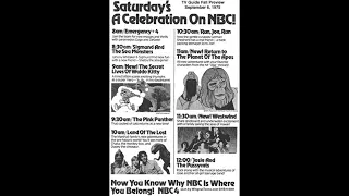 NBC Saturday Morning Cartoon Line Up (Fall 1975)