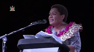 Fijian Minister for Women officiates at the SPBD Businesswoman of the Year Awards.