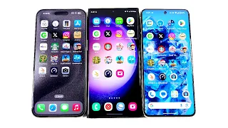 iPhone 15 Pro Max vs Galaxy S23 Ultra vs Pixel 8 Pro Speed Test