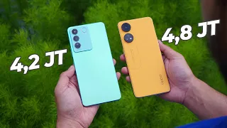 Duel HP Kamera 4 Jutaan TERBAIK Untuk Lebaran! Vivo V27e vs Oppo Reno8 T