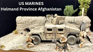 DIORAMA building Academy M1151 Humvee Helmand Province US Marines Afghanistan War full build 1:35