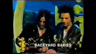 Backyard Babies winning Best Hard Rock album at Swedish Grammy Awards 1999