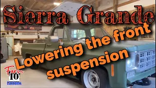 Lowering front suspension on the 78’ GMC Sierra Grande video #3. (Farm10).