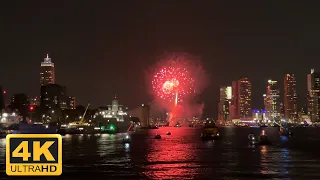 Wereldhavendagen 2023 Fireworks Show vanaf het water Rotterdam