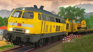 GLEISARBEITEN | Bauzug bei der Bahnbaugruppe | TRAIN SIMULATOR 2021 | Rodachtalbahn BR 218 & BR 204