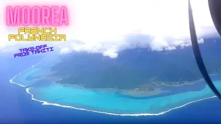 Air Tahiti ATR 42-600 | Take-off at Tahiti | Faa'a, French Polynesia | Passing Moorea Island