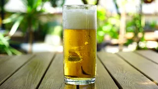 a glass of Beer 4K (Royalty Free Stock Footage Video)