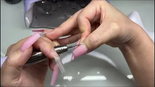 Acrylic Nails Tutorial | Non Dominant Hand | Nail Art For Beginners