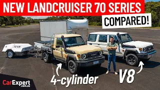 LandCruiser 70 Series V8 v 4-cylinder towing stress test & drag race! Is Toyota's V8 dead?