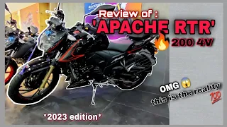 REVIEW OF APACHE RTR 200 4V 2023 MODEL #apache #apache2004v #tvs #automobile #bike #rider #viral