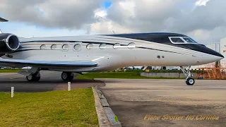 Metallica chegando para seu Show em Curitiba a bordo do Gulfstream G650 (N235DX)