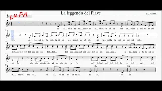 La leggenda del Piave - Flauto dolce - Note - Spartito - Canto - Instrumental - Musica - Karaoke