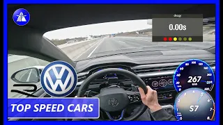 VW Arteon R TOP SPEED DRIVE ON GERMAN AUTOBAHN *Dragy acceleration 0-100/100-200/200-250 km/h