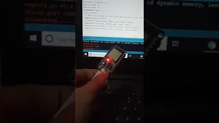ESP32 Upload - Press BOOT button continuously when you see "Connecting" until upload continues