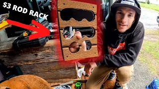 Making A SIMPLE Passenger Rod Rack For Bass Boat || Cheap DIY Bass Boat Restoration