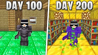 I Survived 200 Days in HARDCORE Minecraft...