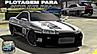 PLOTAGEM  PARA NISSAN SKYLINE R34 (car parking multiplayer)