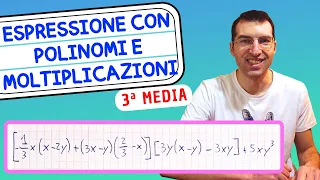 Espressione con i Polinomi: MOLTIPLICAZIONI, FRAZIONI e PARENTESI QUADRE - 3ªMedia, TutorialGenitori