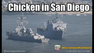 USS Momsen & USS Harpers Ferry Maneuvering in San Diego Ship Channel - November 29, 2022 (Part I)