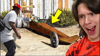 ENCONTREI O CARRO MAIS RAPIDO DO MUNDO ABANDONADO NO GTA 5!! (Dragster)