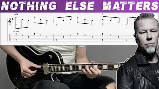 METALLICA - NOTHING ELSE MATTERS (Guitar cover with TAB | Lesson)