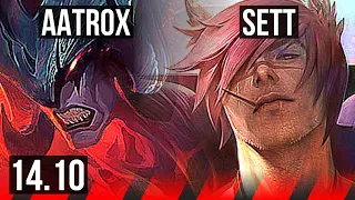 AATROX vs SETT (TOP) | 6 solo kills, 7/1/3, Dominating | EUW Diamond | 14.10