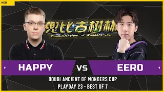 WC3 - Doubi Ancient of Wonders Cup - Playday 23: [UD] Happy vs Eer0 [UD]