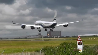 HiFly Airbus A340-500 CS-TFX Takeoff and Landing at Liverpool Airport (With Liverpool F.C Onboard)