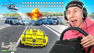 5000 STERNE ÜBERLEBEN in GTA 5 mit LENKRAD! 😱 (extrem schwer)