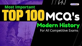 Top 100 Modern History MCQs  | TOP 100  Suggestive gk questions in english | Indian History mcq
