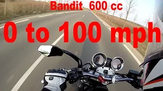 0 to 100 - Top acceleration - Bandit 600cc Naked 2002